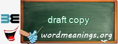 WordMeaning blackboard for draft copy